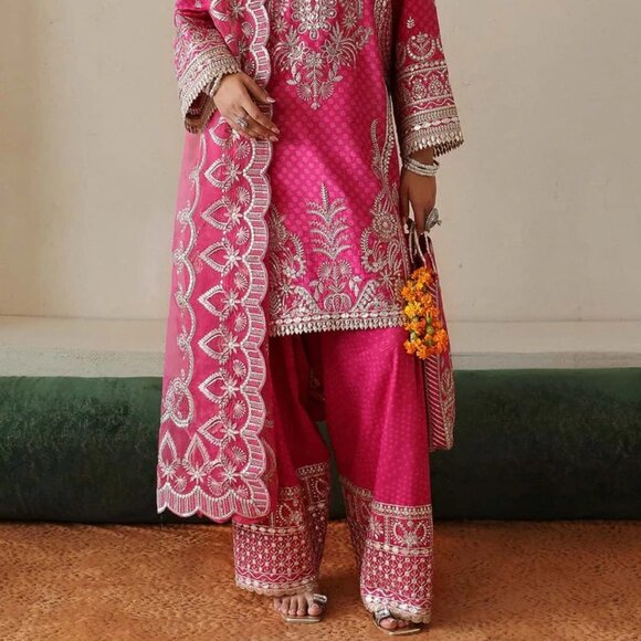 3 Piece Indian Pakistani Diwali EID Wedding Mehndi Suit - Picture 2 of 3